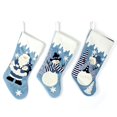 thumbnail image 1 of Etistta Classic - Medias Navideñas Azules De 19 Pulgadas, Juego De 3, Decoración Navideña Azul Y Blanca, Medias De Nieve Con Apliques De Terciopelo Para Decoraciones Navideñas De Chimenea, Muñeco De N, 1 of 5