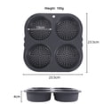 thumbnail image 6 of YASONIC Silicone Hamburger Bun Tray Set - 4 + 6 Grooves for Making Perfect Buns!, 6 of 8