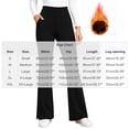 thumbnail image 3 of MOONDU Women's Fleece Lined Flare Leggings with Pockets High Waisted Thermal Warm Bootcut Yoga Pants Winter Casual Trousers 8 Colors S-XXL, 3 of 9
