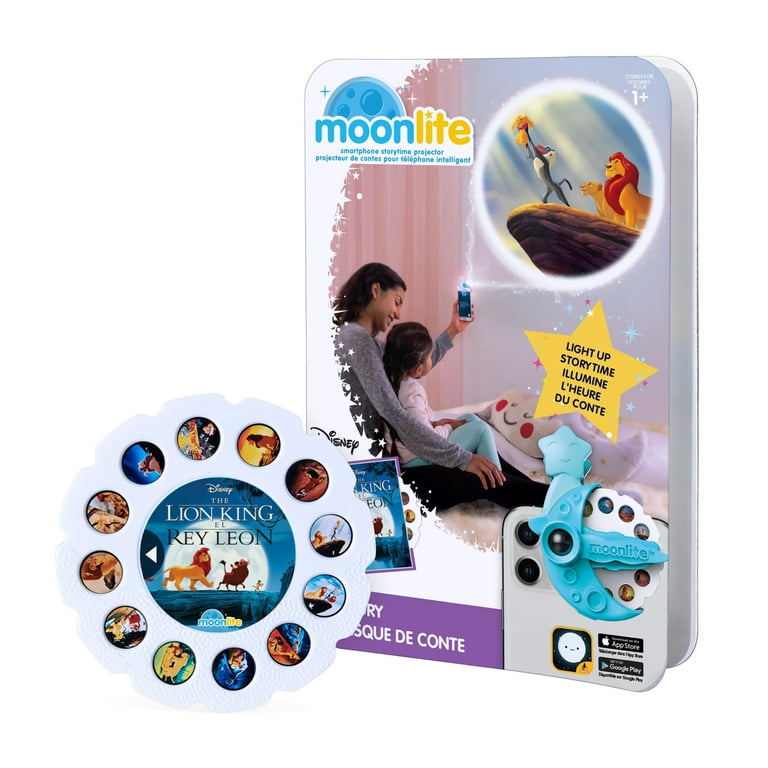 Moonlite Storytime Mini Projector with 4 Classic Disney Stories, A Magical  Way to Read Together, Digital Storybooks, Fun Sound Effects, Learning Gifts  for Kids …