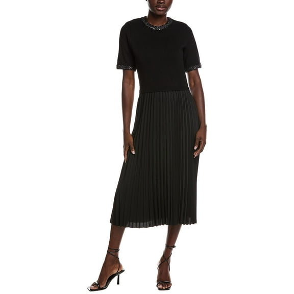 Nanette Nanette Lepore womens Pleated Midi Dress, m, Black