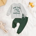 thumbnail image 2 of newwalpole Baby Clothes Gender Neutral Baby Boy Girl Long Sleeve Sweatshirt Pullover Pant Fall Solid Color Outfit Gray for Size 12-18 Months, 2 of 7
