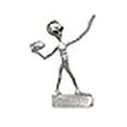 thumbnail image 3 of Real Metal Football UFO Alien Throwing a Hail Mary Pass Pewter Statue, 3 of 4