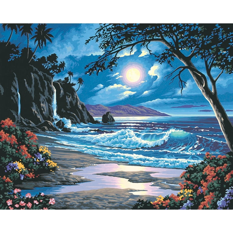 NewSight Newsight DIY Oil Painting Paintworks Paint by Number for Kids and  Adults (16 x 20Dolphin Bay)