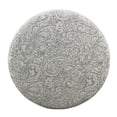 thumbnail image 3 of HomePop Transitional Fabric Storage Ottoman with Paisley Floral Pattern in Gray, 3 of 8