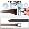 thumbnail image 3 of Van Heusen Mens Reversible Leather Belt, Classic Dress Belt For Men, Cut for Fit, Father's Day Gifts for Dad, 3 of 9