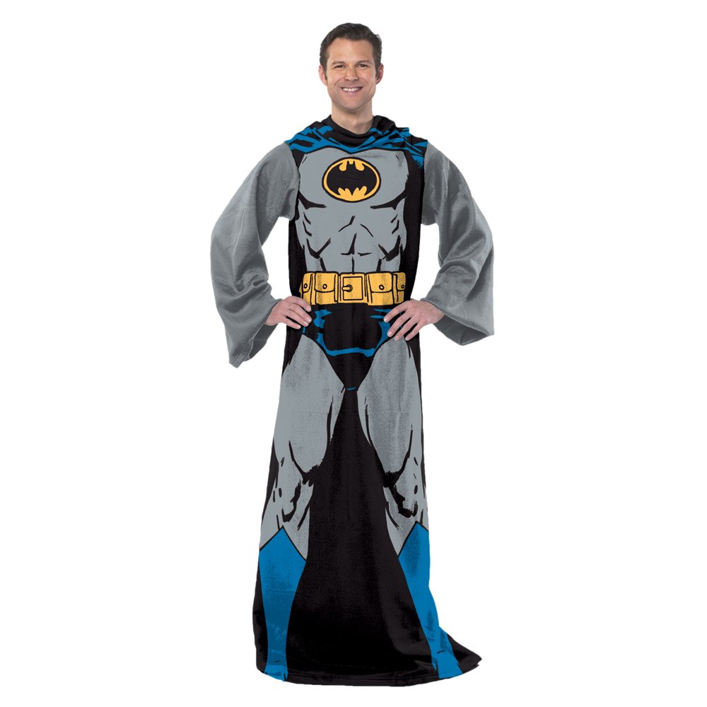 Batman Adult Comfy Throw Blanket with Sleeves