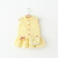 thumbnail image 2 of Ugoldhm Girls Dresses Cute Fashion Ruffle Plaid Print Breathable Sleeveless Peplum Dress Summer Outfits 6Months-4Years, 2 of 5