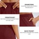 thumbnail image 5 of G Gradual Bermudas para mujer, pantalones cortos de punto con bolsillos profundos, pantalones cortos largos de 7 pulgadas para mujer, para caminar, atletismo (rojo oscuro, extragrande), 5 of 5
