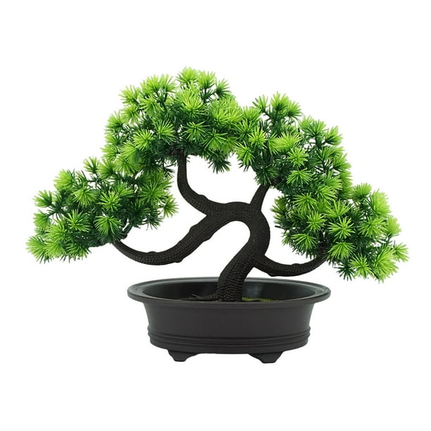 Matsuzay Faux Tree Artificial Plant Green Pot Garden Decor DIY Prop Oficina Hotel Sala de estar Pasillo Decorativo Calcomanía para el hogar Decoración tipo 4 Matsuzay HA083962-04