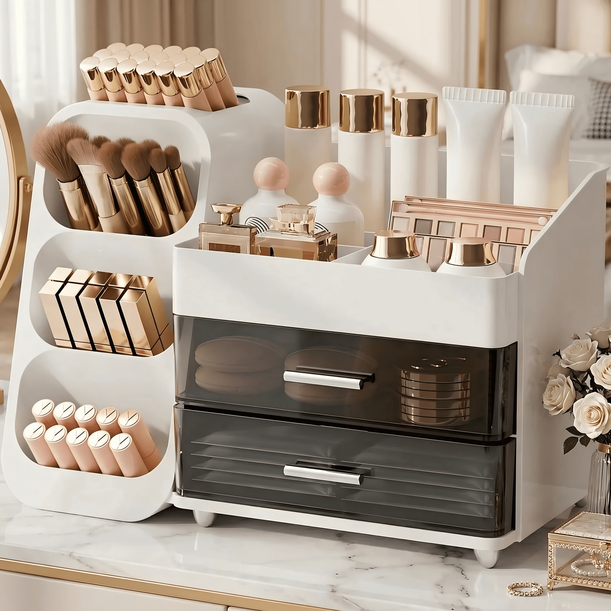 Little Twin Stars ミニシェルフ Sanrio Rotating Cosmetic Rack Mini Organizer Little Twin Stars