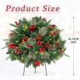 thumbnail image 3 of Christmas Holiday Planter Filler, Battery Operated Pre-Lit Artificial Christmas Trees with LED Lights, Outdoor Pathway Christmas Tree with Red Berries Pine Cones for Porch Driveway Yard Garden Decor, 3 of 9