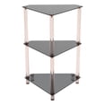thumbnail image 6 of 11.8*11.8*26in Triangle Corner Table 3 Tier Acrylic Living Room Side Table, 6 of 11