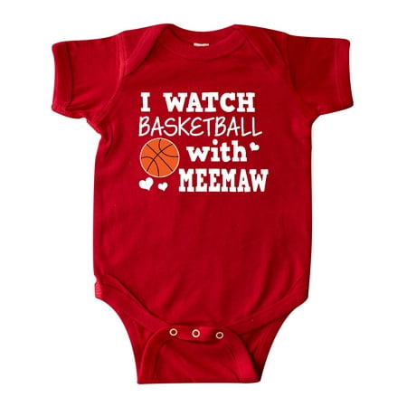 

Inktastic I Watch Basketball with Meemaw Gift Baby Boy Bodysuit
