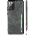 thumbnail image 2 of Galaxy Note 20 Wallet Case with Card Holder, Luxury PU Leather Kickstand Card Slots,Double Magnetic Clasp and Flip Wrist Strap Multi-Function Case for Samsung Galaxy Note 20 6.7",Gray, 2 of 14