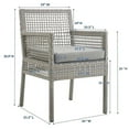 thumbnail image 6 of Modway Aura Outdoor Patio Wicker Rattan Dining Armchair, Multiple Colors, 6 of 8