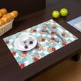 thumbnail image 2 of Placemat, Pioneer Flower Floral Print Pattern Place Mats Table Mat Set Of 2, PVC Washable Placemats for Party Kitchen Dining Decoration, 18x12 Inch, Fade Resistant, 2 of 6