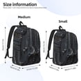 thumbnail image 2 of Disketp Fantasy Medieval Weaponry print Canvas Backpack Lightweight Travel Daypack Student Rucksack Laptop Backpack-Small, 2 of 5