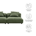 thumbnail image 2 of Solace2-Piece Modular Corduroy Upholstered Sofa in Fern, 2 of 8