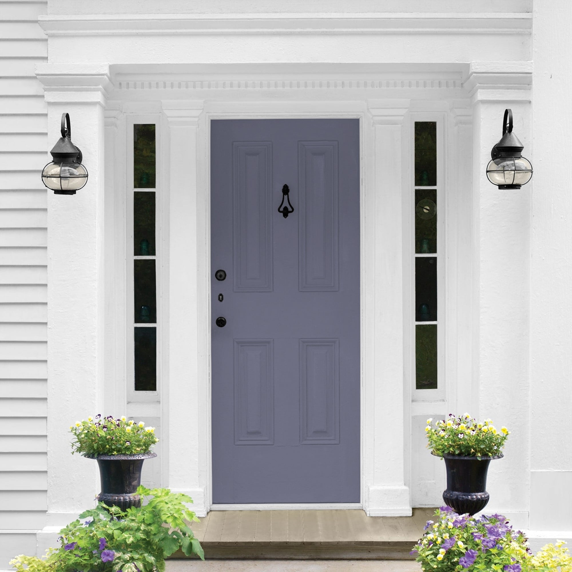 Glidden One Coat Old Mill Blue / Purple Semi-Gloss Exterior Paint with Primer, 5 Gallon