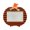 A004- Clear (Plaid Pumpkin Pattern), variant on Halloween Picture Frame 8X8 Inch Striped Wooden Pumpkin Decor Halloween Party Decorations for Home Desk Display Halloween Photo Holder 1 Pack