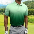 thumbnail image 4 of Men's Gradient Golf Polo Shirt Casual Short Sleeve Lapel Button Down Performance Athletic Polo, 4 of 4