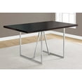 thumbnail image 4 of Monarch Specialties I 1064 Dining Table, 60" Rectangular, Kitchen, Dining Room, Metal, Laminate, Brown, Chrome, Contemporary, Modern, 4 of 5