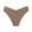 Khaki, variant on Ohufall Seamless Thong Low Waist Plus Size Briefs Breathable Lightweight Panties
