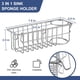 thumbnail image 5 of Innovador organizador para fregadero de cocina, soporte para esponja 3 en 1 para organizar cepillos, jabones y toallas, diseño elegante con cesta multiusos, acero inoxidable 304, libre de óxido, 5 of 7