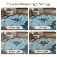 thumbnail image 7 of ODIKA Ocean Main Turtle Map Compass Coral Border Nautical Wave Reef for Great Room, Indoor Open Concept, Large Living Low Profile Flatwoven, 7 of 7