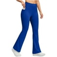 thumbnail image 3 of ClodeEU Women's Winter Fleece Lined Yoga Leggings,High Waist Flared Pants,Casual Slim Leggings Blue,Womens Plus M, 3 of 9