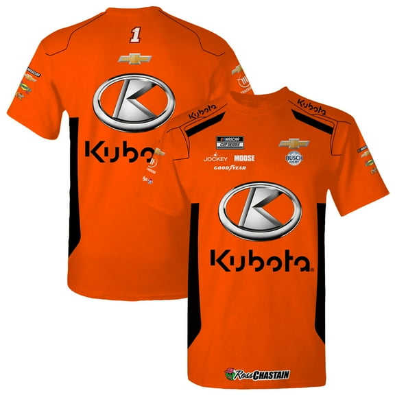 Men's Trackhouse Racing Team Collection Orange Ross Chastain Kubota Uniform T-Shirt