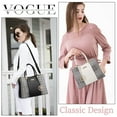 thumbnail image 3 of Bolso de mano KURGOOL para mujer con asa superior, bandolera y hombro, piel sintética, 3 of 8