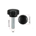 thumbnail image 2 of Uxcell M6 x 20mm Male Thread 21mm Round Head Knurled Clamping Knobs 2 Pack, 2 of 5