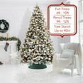 thumbnail image 2 of 42-Inch Water Hyacinth Christmas Tree Collar, Woven Tree Base Cover with Cord Cut Out, Green, 2 of 7
