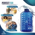 thumbnail image 5 of AQUAFIT - Water Bottle with Straw - Motivational Big Water Bottle with Time Marker - 1 Gallon, Dark Blue, 5 of 8