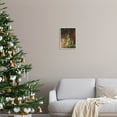thumbnail image 2 of Winter Snowfall Night Pine Tree Holiday Photograph White Framed Art Print Wall Art, 2 of 7
