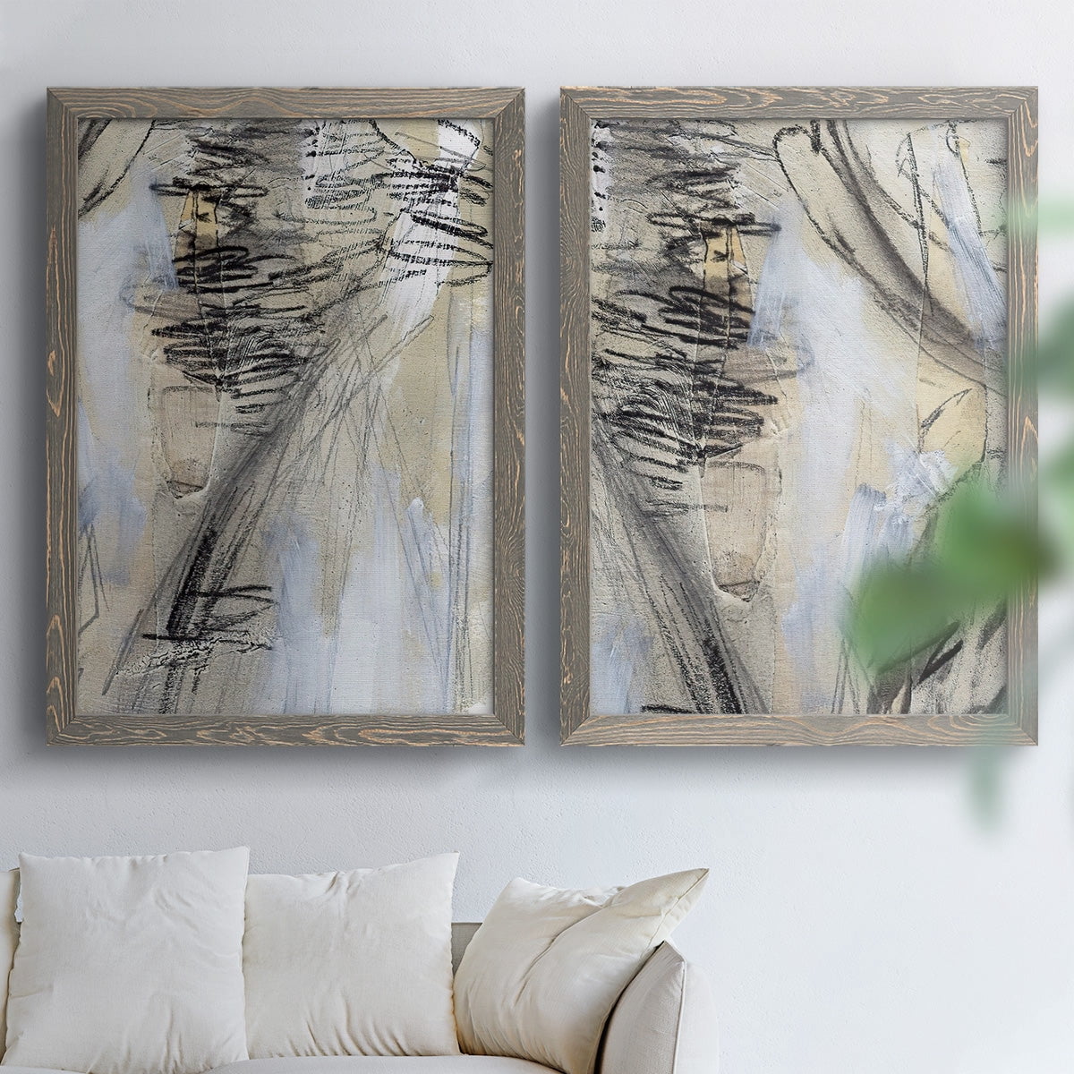 Masked Notes V - Premium Framed Canvas 2 Piece Set - Ready to Hang