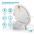 thumbnail image 3 of Infibrite 6 Inch Ultra-Thin Recessed LED Downlight, 12W 1,050LM, 5CCT Selectable, White Trim, Baffle Trim, Wet Rated, Triac Dimmable, ETL, FCC, Energy Star, (24 Pack), 3 of 4