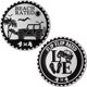 thumbnail image 1 of 2 Pieces Metal Car Badge 3D Round Automotive Badges Nice Car Stickers 4 x 4 Car Decal Compatible with Circle Car Emblem Badge Decal, 1 of 4