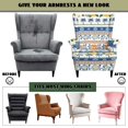 thumbnail image 6 of POLERO Spandex 2-Piece Single-Seat Wingback Armchair Covers for Living Room, Stretch Non-slip Wingback Chair Cover, Tropical Hibiscus Floral Pattern, 6 of 7