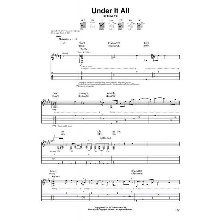 Hal Leonard Steve Vai - Real Illusions: Reflections Guitar Tab 