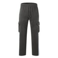 thumbnail image 4 of uikmnh Male Color Block Sweatpants Tether Large Size Pant Loose Autumn and Winter Sports Patchwork Pockets Trousers,Mens Sweatpants,Size L, 4 of 5