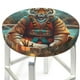 thumbnail image 3 of Balery Pond Meditating Tiger Fundas de asiento para taburete de bar redondo de tela de terciopelo ajustables que protegen de arañazos y manchas para sillas de 14 a 17 pulgadas.-13 inch, 3 of 7