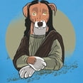 thumbnail image 3 of CafePress - Mona Lisa Dog T Shirt - Women's Traditional Fit Dark T-Shirt, 3 of 4
