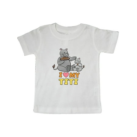 

Inktastic I Love My Titi Hippos Gift Baby Boy or Baby Girl T-Shirt