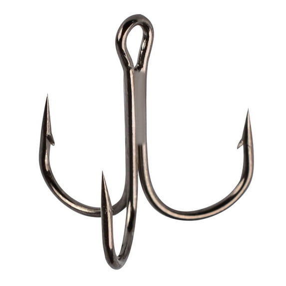 Opolski 50Pcs High-carbon Steel Crank Outdoor Fishing Lure Bait Triple Hooks Tackle Tool