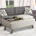 thumbnail image 6 of Dilleston Storage Ottoman with Removable Trays White, 6 of 6