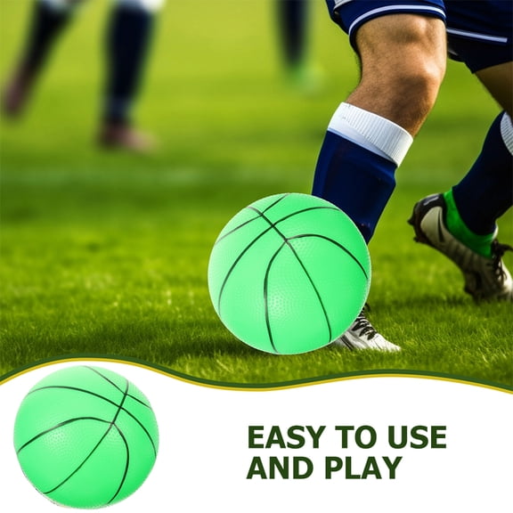 AURARMLET Youth Basketball for Kids Inflatable Ball PVC 8 Inch Light Green 1Pack