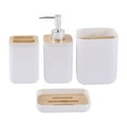 thumbnail image 4 of Organizador de baño de 4 piezas, juego de accesorios de baño, elegante y ordenado. 010 blanco, 4 of 9